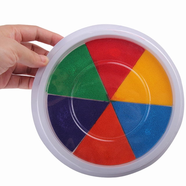 HOARBOEG 6 Couleurs DIY Tampon Encreur Peinture à Doigts Grand Rond pour Enfants