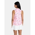 thumbnail image 3 of Birdie Bound Women's Gemma Sleeveless Print Golf Polo Shirt with UPF 30+, Sizes XS-XXL, 3 of 5