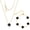 Black-Gold, variant on Delicacy Clover Bracelets Necklace Set:Clover Necklaces Clover Bracelet Women Link Bracelets Cute Gold Jewelry