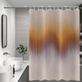 thumbnail image 3 of Terracotta Ombre Shower Curtain, Brown Beige Ombre Burnt Orange Tan Ink Painting Modern Abstract Art Bathroom Curtain for Men Bathtub Decor Waterproof Fabric Machine Washable with 12 Hooks, 3 of 6