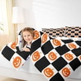 thumbnail image 4 of Feelyou Cartoon Gothic Pumpkin Queen Comforter Set, Kawaii Halloween Bedding Sets, Teens Boys Girls Kid Reversible Bedding Comforter Set, Lightweight Room Decor, 3pcs, 4 of 8