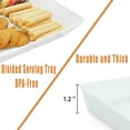 thumbnail image 4 of Serving Tray Platter  4 Food For Veggie Fruit Snack Dessert Cookie Cheese Trays Party Supplies Display Plastic Platters Large White Bpa Free, 4 of 9