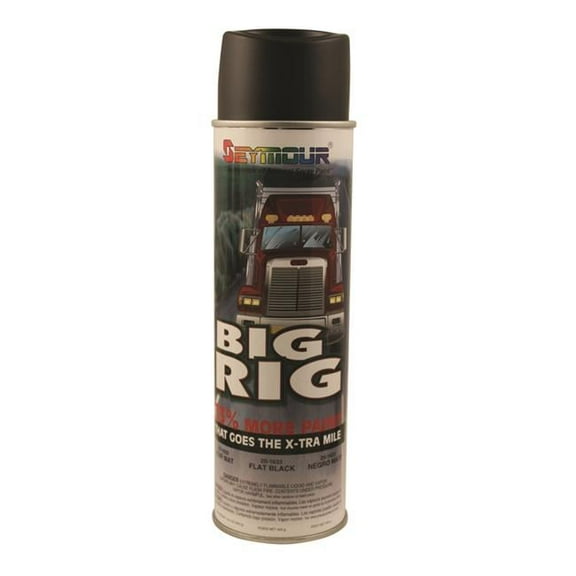 Seymour of Sycamore  20 oz Big Rig Professional Coatings, Flat Black - Pack of 6