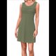 thumbnail image 2 of Vestidos de Verano para Mujer, Sin Mangas, Plisados, con Bolsillos y Estilo Informal Verde L, 2 of 7