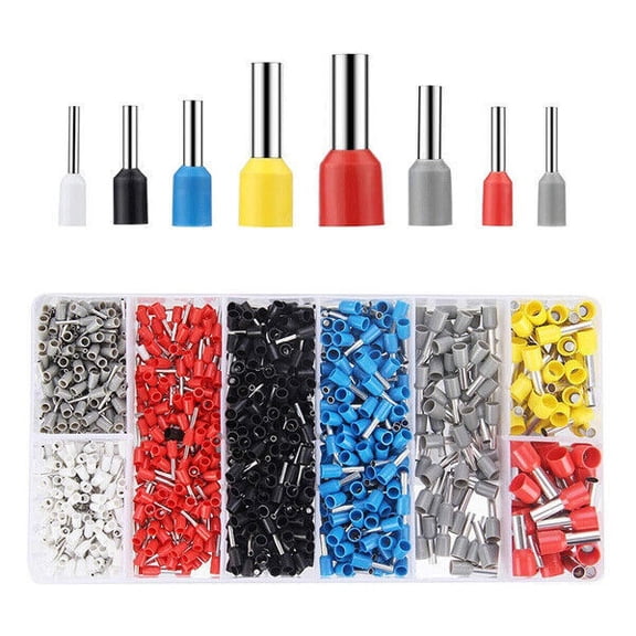 1200PCS Electrical Wire Connectors Cord Pin End Bootlace Ferrule Crimp Terminals