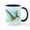White/Navy Inside, variant on CafePress - Pteranodon Mug - 11 oz Ceramic Mug - Novelty Coffee Tea Cup