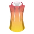 thumbnail image 3 of Jewelreauty Womens Hoodies Tank Tops Casual Drawstring Sleeveless Workout Shirts Casual Athletic Gym Blouse (L, Orange), 3 of 3