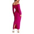 thumbnail image 2 of Vestido PRETTYGARDEN para mujer, maxi fruncido con hombros descubiertos XL, 2 of 8