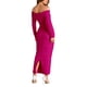 thumbnail image 2 of Vestido Maxi Ajustado PRETTYGARDEN con Hombros Descubiertos Rosa M, 2 of 8