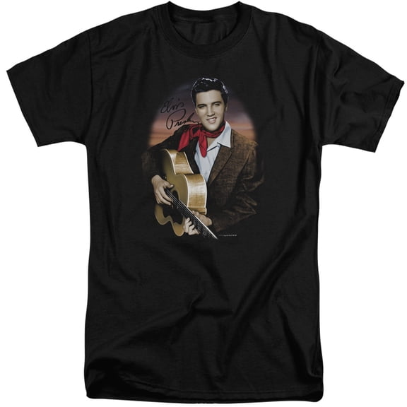 Elvis Presley - Red Scarf #2 - Tall Fit Short Sleeve Shirt - X-Large