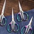 thumbnail image 5 of 5" Small Sewing Scissors All Purpose Scissors Stainless Steel Tip Shears DIY Tools Office Scissors for Home Office School Sewing Fabric Handcraft Craft Art Work Needlework Daily Use Colorful, 5 of 5