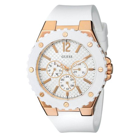 Guess U0452L1 Women's White Dial White Silicone Strap Quartz Watch