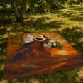 thumbnail image 7 of Western Horse Head Sunset Landscape, Rustic Farmhouse Horse Scene, Warm Flannel Blanket for Ranch House and Living Room, Horse Lovers Housewarming Gift, Rustic Home Decor, 7 of 7