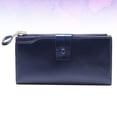 thumbnail image 4 of EeaseMX Cartera ultrafina de piel auténtica para mujer, anti-RFID, con tarjetero y bolsillo para fotos (azul), 4 of 7