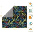thumbnail image 3 of ZICANCN Dish Drying Mat for Kitchen Countertop, Masquerade Brazilian Carnival Drainer Mats with Non-slip Rubber Backed, Super Absorbent Easy Clean Rack Pad,\r\n16x18 Inches, 3 of 9