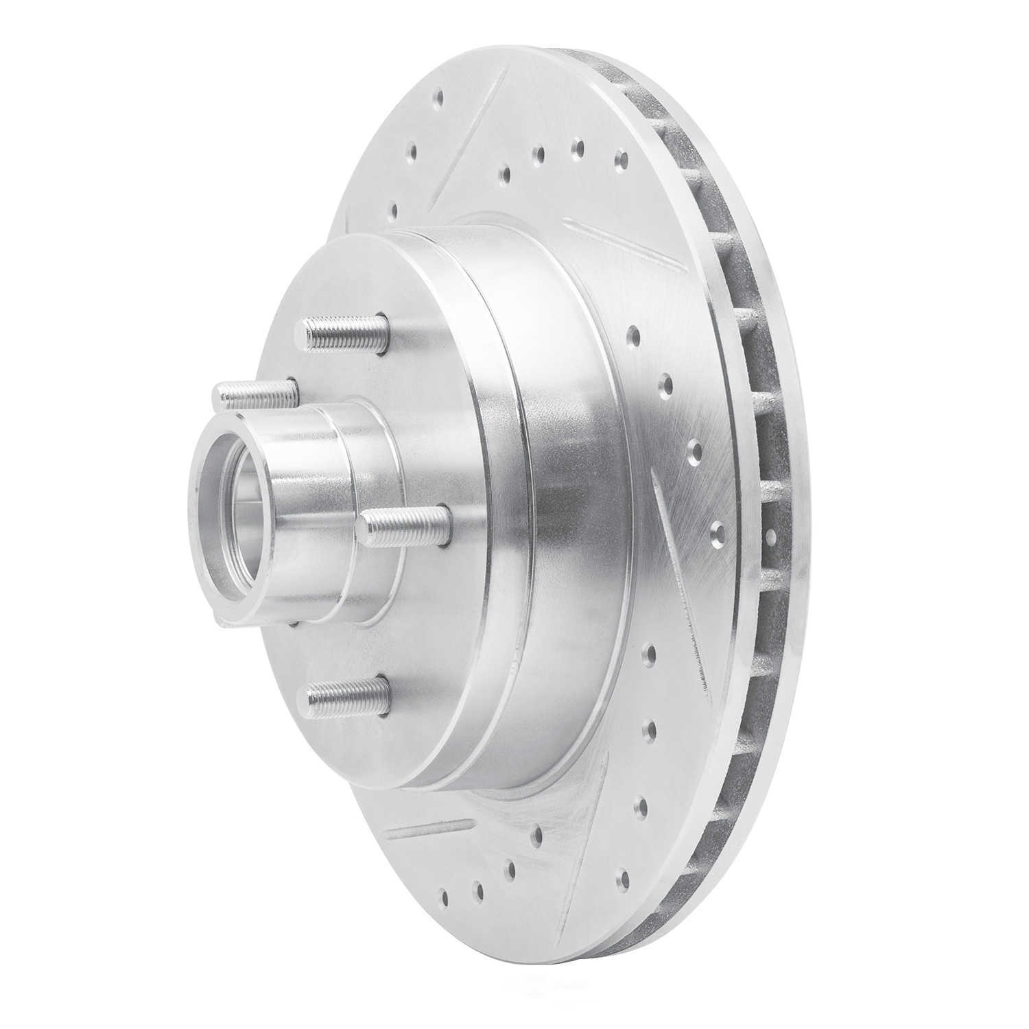Dynamic Friction Company 631-47056L DFC Brake Rotor - Drilled And Slotted - Silver