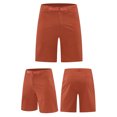 thumbnail image 2 of JUUYY Men's Casual Solid Color Short Summer Drawstring Elastic Waist Shorts Leisure Athletic Breathable Short Pants Orange L, 2 of 6