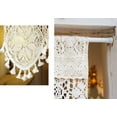 thumbnail image 6 of Short Curtains for Small Window - Sheer Transparent Beige Cotton Hollow Crochet Lace Chic Bohemian Valance Panels for Kitchen, Cafe, Bedroom, Cabinet, Door, 6 of 9