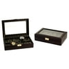 Bey - Berk Brown Leather 10 Watch Box with Locking Clasp