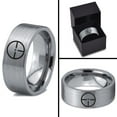 thumbnail image 4 of Tungsten Hunting Aiming Scope Band Ring 8mm Men Women Comfort Fit Gray Flat Cut Brushed Polished, 4 of 4