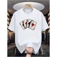 thumbnail image 1 of Men's Ace of Hearts Graphic Tee - Casual & Comfortable Summer T-Shirt, Machine Washable, 1 of 5