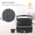 thumbnail image 6 of Panini Maker  2 Slice Press Grill Electric Sandwich Non-stick Coated Plates Opens 180 Degrees For Cooking Breakfast Snacks, 6 of 6