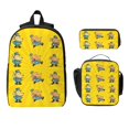 thumbnail image 2 of Dog Man Laptop Backpack 3 Piece Set with Lunch Box And Pencil Case, 3D Printed Lightweight High-capacity Bookbag Fashion Bento Backpack, 2 of 8