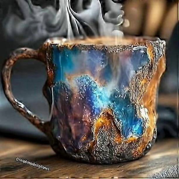 Mineral Crystal Coffee Mugs, Multi-colored Coffee Mugs With Handle, Elegant Crystal Gift For Home Office