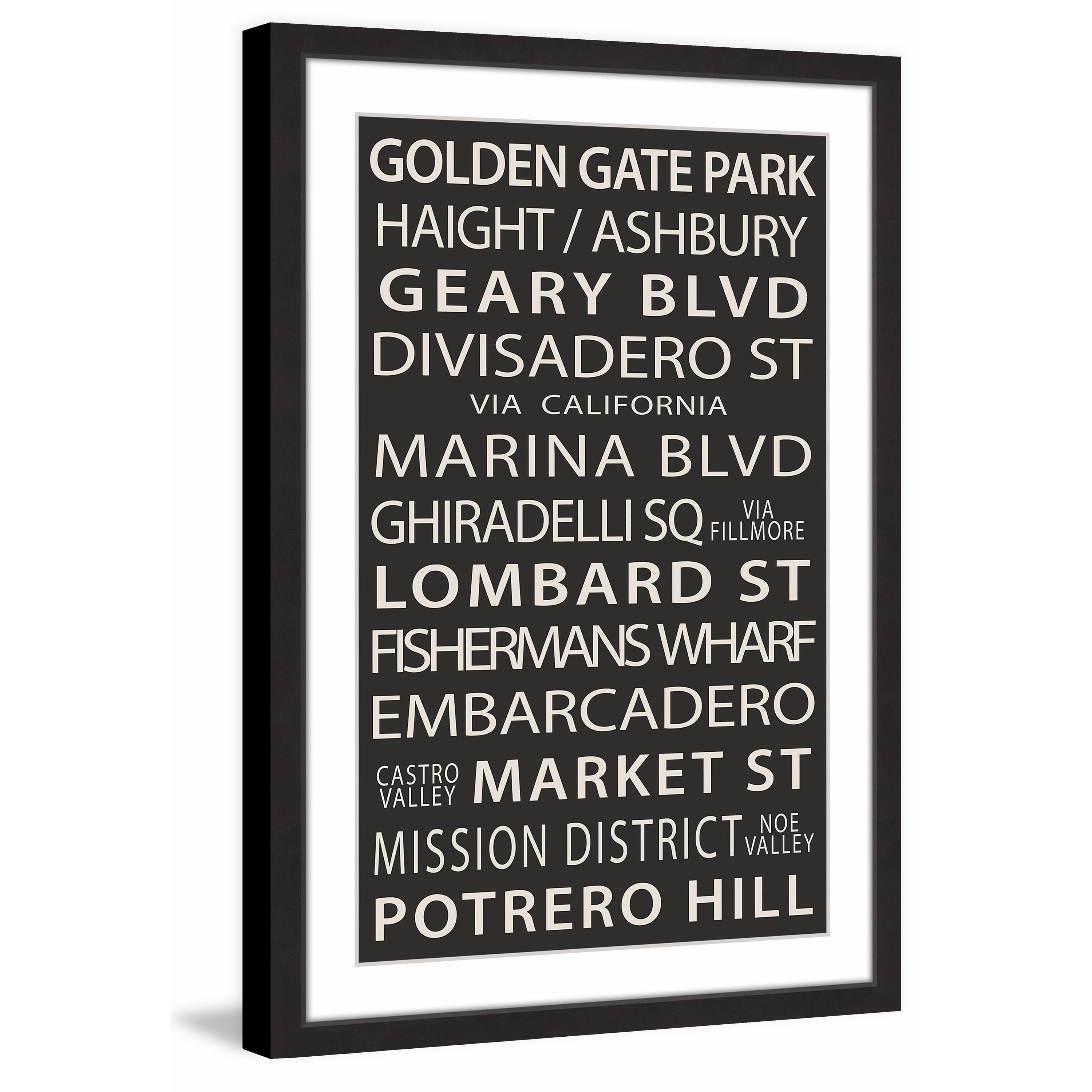 Golden Gate Park Framed Painting Print