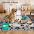 thumbnail image 4 of ODIKA 4'x6' Ultra-Soft Area Rug, Geometric Abstract Mosaic Motif Concentric Grey Alfombras Para None Washable, Bare feet friendly, Silk-Touch for Bedroom Home office, 4 of 7