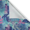thumbnail image 6 of Ambesonne Leaf Valance & Curtain, Vivid Colored Island Flora, 55"x24", Turquoise Dark Blue, 6 of 6