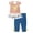 1-Blue994, variant on Tiijoy Toddler Girls Outfits Sunflower Striped Flutter Sleeve T-Shirt Capris Set, Sizes 3-4