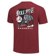 Men's Crimson Alabama Crimson Tide Drawn Mascot Baseball T-Shirt