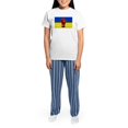 thumbnail image 4 of CafePress - Glory To Ukraine Pajamas - Women's Short Sleeve Print T-Shirt and Pants Light Cotton Pajama Set, 4 of 7