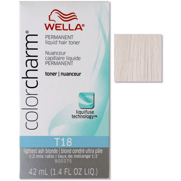 Lightest Ash Blonde Wella Hair color Toner T18 1.4 Oz