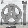 thumbnail image 2 of WF Athletic Supply Cast Iron 1-Inch Standard Grip Plate for Strength Training, Muscle Toning, Weight Loss & Crossfit - Multiple Choices Available, 2 of 9