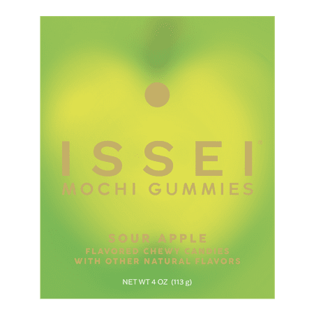Sour Green Apple Mochi Gummies, 4oz Large Plastic Bag