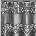 thumbnail image 2 of Zahari Home Sinatra Bathroom Shower Curtain Glamorous Bling Fabric Shower Curtain, 72"x70", Silver, 2 of 5