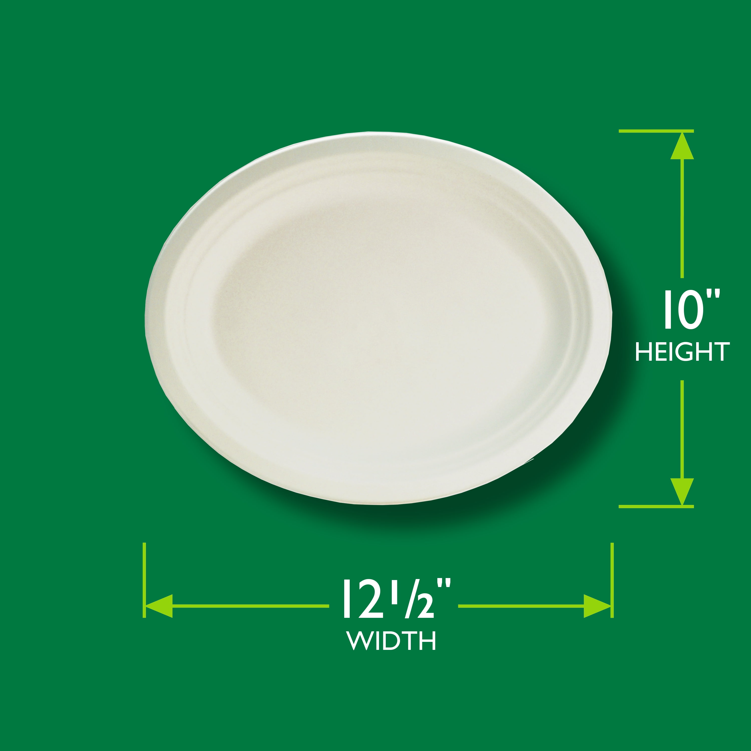 Hefty ECOSAVE Compostable Large Oval Platters, 13 x 10 inch, 20 Count
