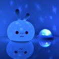 thumbnail image 3 of Lámpara de noche para niños/bebés: luz de noche de conejo nómada con patrones de estrellas, efectos de colores inalámbricos, LED ajustable, 3 of 4