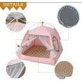 thumbnail image 4 of Cat Princess Indoor Tent House Pet Dog Cute Floral Cave Nest Bed Portable Dog Tents, 4 of 5