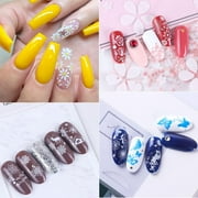 7 Pcs Nail Art Stamping Plates, Jademall Nail Stamping Plates with 2 Silicone Stamp + 2 Scraper, Flower/Snowflake/Geometric Triangle/Butterfly/Rose/Dandelion/Dreamcatcher