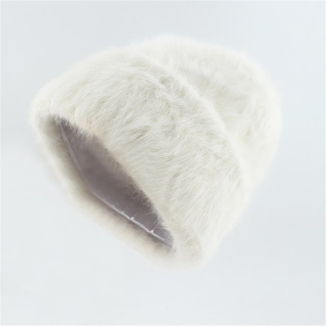 Bomber Hats Unisex Wool Cap Smooth Board Solid Warm Brimless Plush Cap Bomber Hats