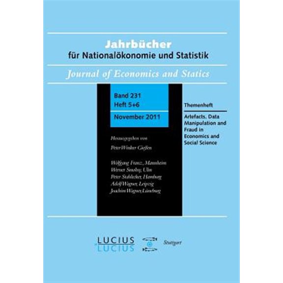 Pre-Owned Methodological Artefacts, Data Manipulation and Fraud in Economics and Social Science: Themenheft 5+6/Bd. 231(2011) Jahrbcher Fr Nationalkonomie Und Statistik (Paperback)