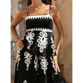 thumbnail image 4 of Women'S Summer Dresses 2025 Floral Sundress Spaghetti Straps Flowing Beach Vacation Bohemian Maxi Dress Set Black XL, 4 of 8