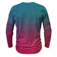 thumbnail image 5 of LODIENY Men's Henley Shirts Classic Casual Tie Dye Gradient Print Basic Workout Tee Shirts Big and Tall Regular Fit Long Sleeve Cotton Button Ombre T Shirts Multicolor#40 XXXL, 5 of 5