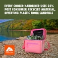 thumbnail image 6 of Ozark Trail Coated Soft Side Cooler with Removable Hardliner, 6 Can , 6 Quart Capacity, Summer Vibes Collection, Coral, 6 of 9