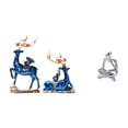 thumbnail image 1 of Estatua de resina de reno y alce, colección de arte decorativo, figura de animal, pareja de ciervos, escultura abstracta de pensador para chimenea, me, 1 of 8