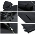 thumbnail image 5 of Kmdttou Men's Waterproof Rain Jacket Lightweight Raincoat Hooded Hiking Jacket Softshell Windbreaker Black L, 5 of 8