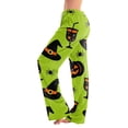 thumbnail image 2 of Womens Pajama Pants Halloween Cute Ghost Print Drawstring Stretch Elastic Waist Pjs Sleep Bottoms, 2 of 6